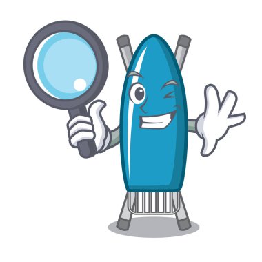 Dedektif demir kurulu karakter karikatür vektör çizim