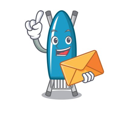 Zarf demir kurulu karakter karikatür vektör çizim ile