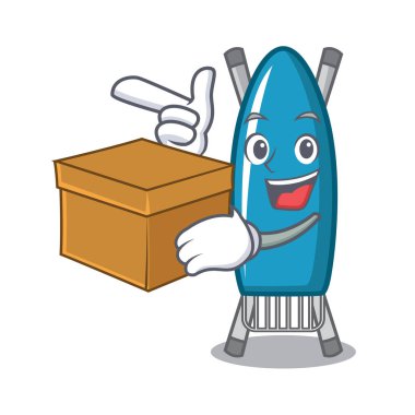 Kutusu demir kurulu karakter karikatür vektör çizim ile