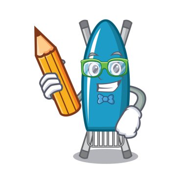 Öğrenci demir kurulu karakter karikatür vektör çizim