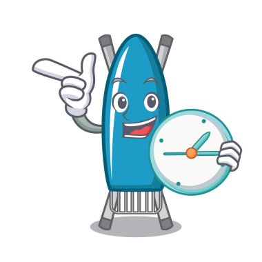 Saat demir kurulu karakter karikatür vektör çizim ile