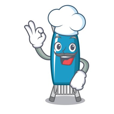 Şef demir kurulu karakter karikatür vektör çizim