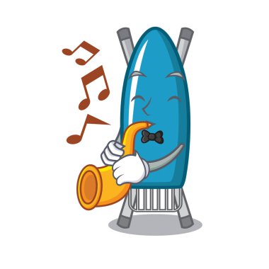 Trompet demir kurulu maskot karikatür vektör çizim ile