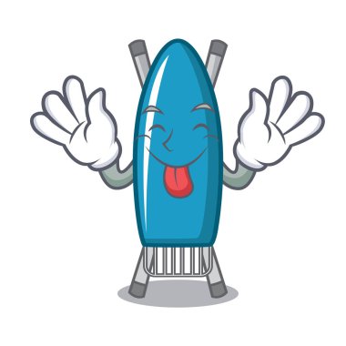 Demir kurulu maskot karikatür vektör çizim dil