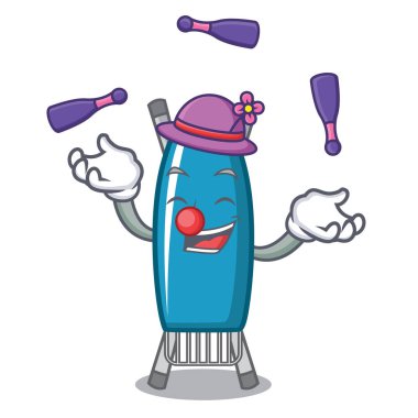 Hokkabazlık demir kurulu maskot karikatür vektör çizim