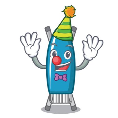 Palyaço demir kurulu maskot karikatür vektör çizim