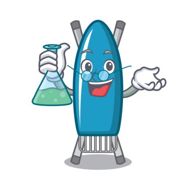 Profesör demir kurulu karakter karikatür vektör çizim