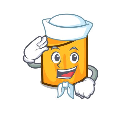 Denizci rigatoni karakter karikatür tarzı vektör çizim