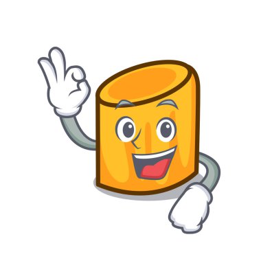 Rigatoni karakter karikatür tarzı vektör çizim Tamam