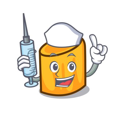 Hemşire rigatoni karakter karikatür tarzı vektör çizim