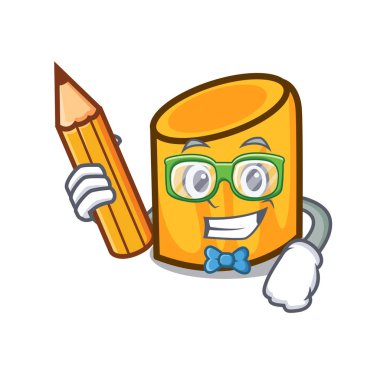 Öğrenci rigatoni karakter karikatür tarzı vektör çizim