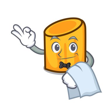 Garson rigatoni maskot karikatür tarzı vektör çizim