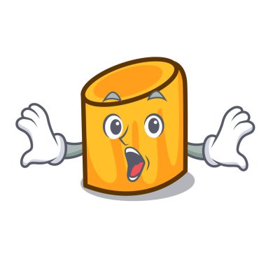Sürpriz rigatoni maskot karikatür tarzı vektör çizim