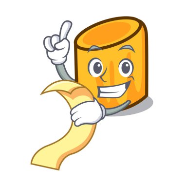 Menü rigatoni maskot karikatür tarzı vektör çizim ile