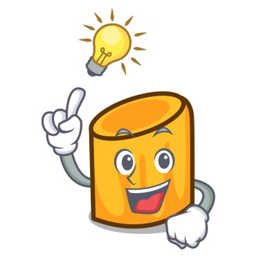 Bir fikir rigatoni maskot karikatür tarzı vektör çizim var