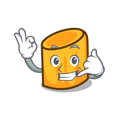 Bana rigatoni maskot karikatür tarzı vektör çizim de