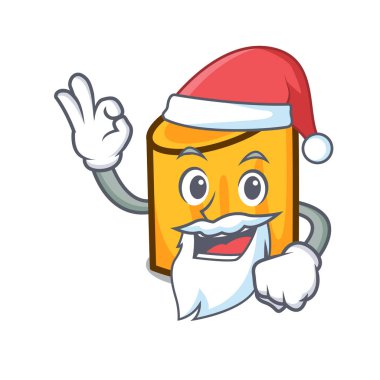 Santa rigatoni maskot karikatür tarzı vektör çizim