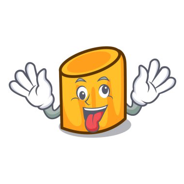 Deli rigatoni maskot karikatür tarzı vektör çizim