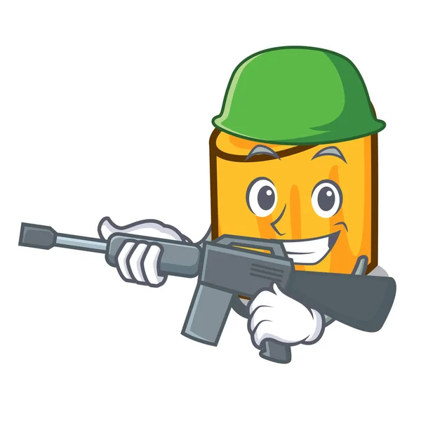 Ejército Rigatoni Personaje Dibujos Animados Estilo Vector Ilustración — Vector de stock