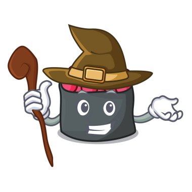 Cadı ikura maskotu karikatür tarzı vektör çizim