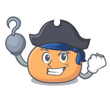 Korsan mochi karakter karikatür tarzı vektör çizim