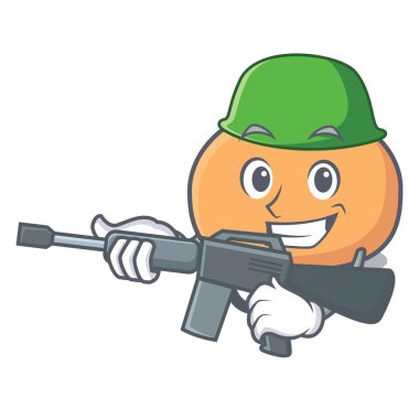 Ordu mochi karakter karikatür tarzı vektör çizim