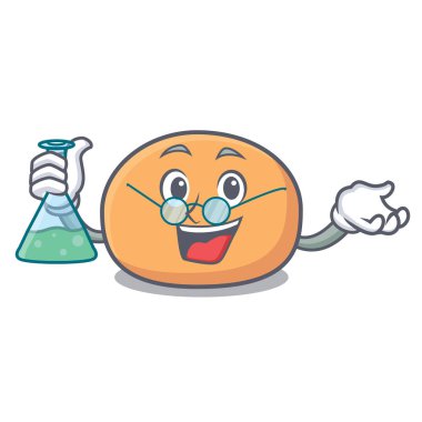 Profesör mochi karakter karikatür tarzı vektör çizim