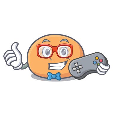 Oyun mochi maskot karikatür tarzı vektör çizim