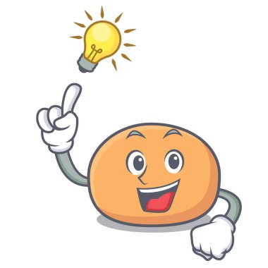 Bir fikir mochi maskot karikatür tarzı vektör çizim var