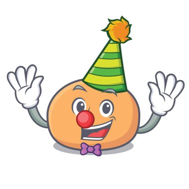 Palyaço mochi maskot karikatür tarzı vektör çizim