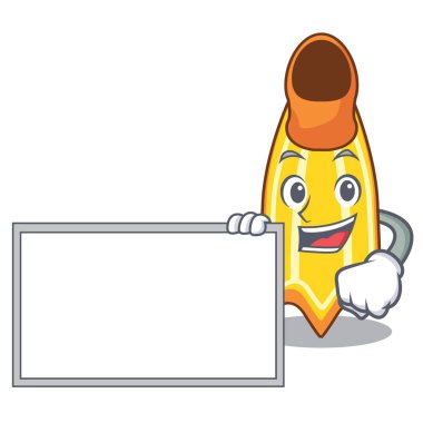 Yönetim Kurulu yüzmek fin karakter karikatür vektör çizim ile