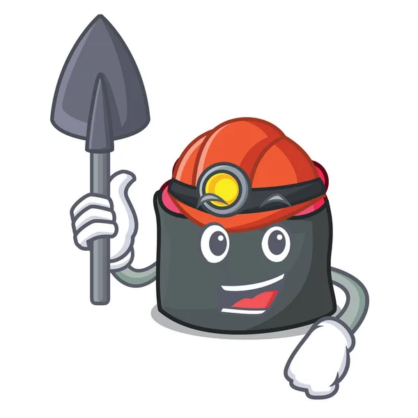 Miner Ikura Mascote Desenho Animado Estilo Vetor Ilustração —  Vetores de Stock