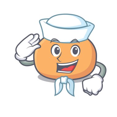 Denizci mochi karakter karikatür tarzı vektör çizim