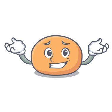 Sırıtan mochi karakter karikatür tarzı vektör çizim