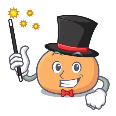 Sihirbaz mochi maskot karikatür tarzı vektör çizim