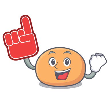 Köpük parmak mochi maskot karikatür tarzı vektör çizim