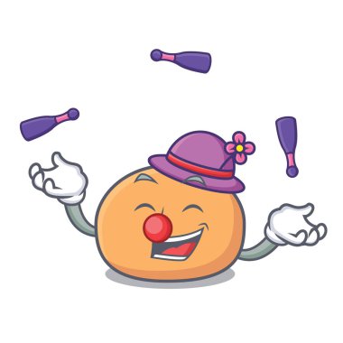 Hokkabazlık mochi maskot karikatür tarzı vektör çizim