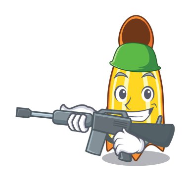 Ordu yüzmek fin karakter karikatür vektör çizim