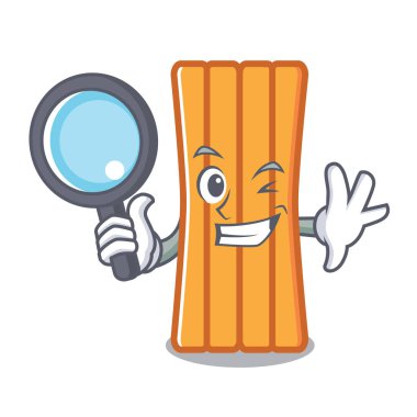 Dedektif hava yatağı karakter karikatür vektör çizim