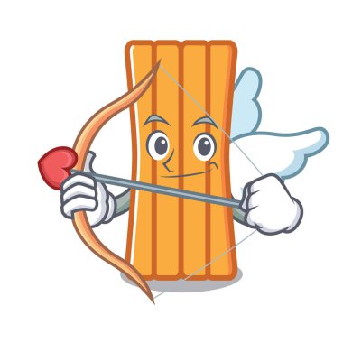 Aşk tanrısı hava yatağı karakter karikatür vektör çizim