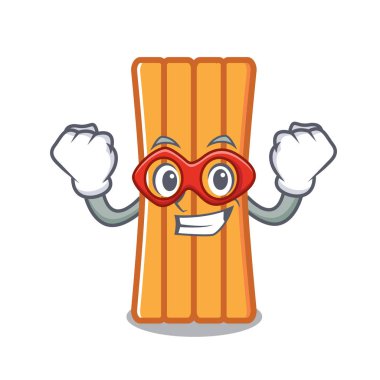 Süper kahraman hava yatağı karakter karikatür vektör çizim