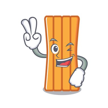 İki hava yatağı karakter karikatür vektör çizim parmak