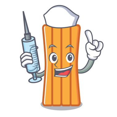 Hemşire şişme karakter karikatür vektör çizim