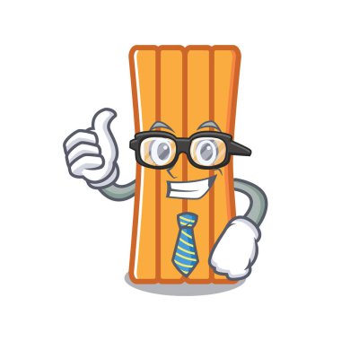 İşadamı hava yatağı karakter karikatür vektör çizim