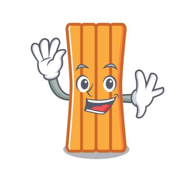 Havalı yatak karakter karikatür vektör çizim sallayarak