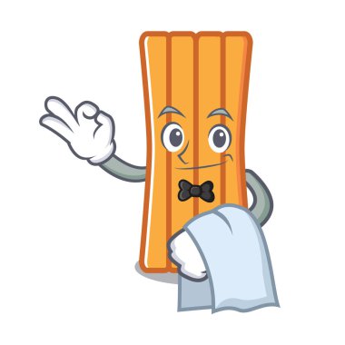 Garson hava yatağı maskot karikatür vektör çizim