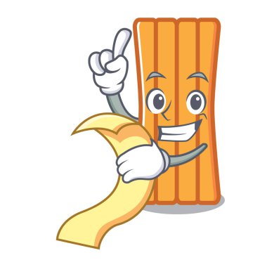 Menü hava yatağı maskot karikatür vektör çizim ile