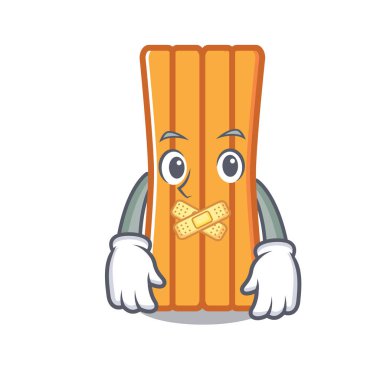 Sessiz hava yatağı maskot karikatür vektör çizim
