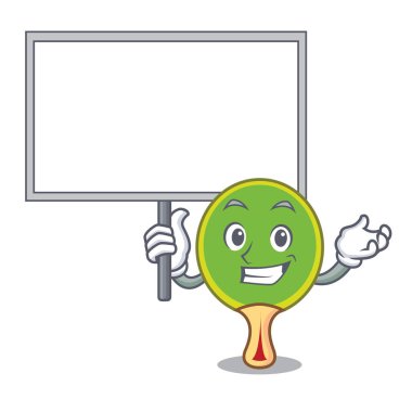 Yönetim Kurulu ping pong raket karakter karikatür vektör çizim getirmek
