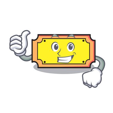 Bilet karakter karikatür tarzı vektör çizim yaşasın